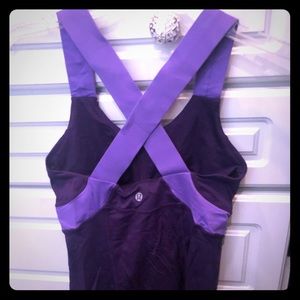 Lululemon cross back purple tank. Size 4
